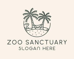 Tropical Beach Vacation logo design