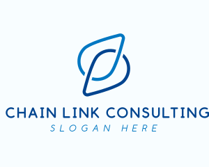 Blue Chain Droplets logo design