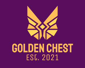 Golden Amulet Wings  logo design