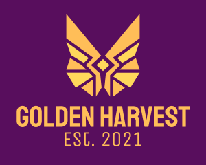 Golden Amulet Wings  logo design