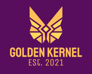 Golden Amulet Wings  logo design