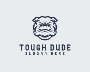 Tough Bulldog Animal logo design