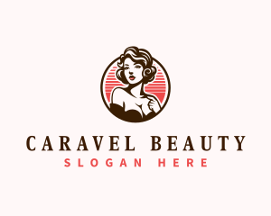 Retro Model Beauty logo design