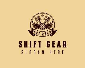 Mechanical Piston Gear logo design