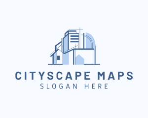 House Cityscape Architecture logo design