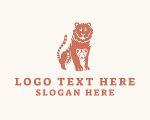 Wildlife - Wildlife Tiger & Cub logo design