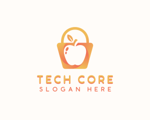 Apple Shopping Bag logo design