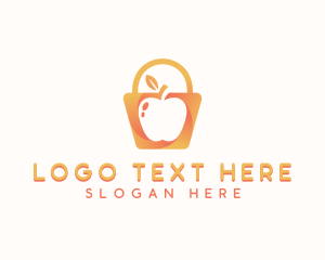 Marketplace - Apple Shopping Bag logo design