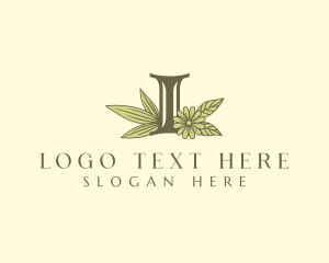 Elegant Flower Letter I logo