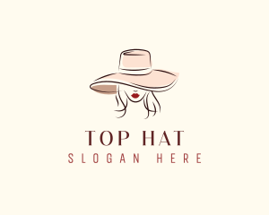 Fashion Hat Woman logo design