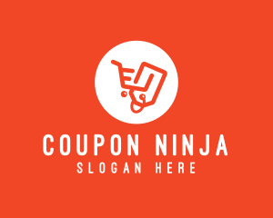  Shopping Cart Tag logo design