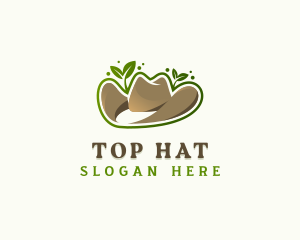 Leaf Cowboy Hat logo design