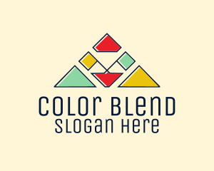 Colorful Camp Flags logo design