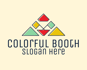 Colorful Camp Flags logo design