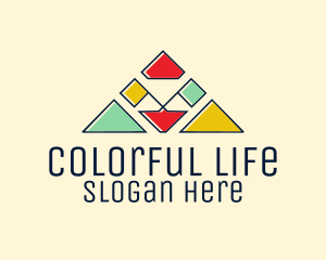 Colorful Camp Flags logo design