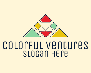 Colorful Camp Flags logo design