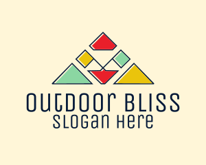 Colorful Camp Flags logo design