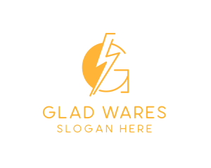 Lightning Bolt Letter G logo design