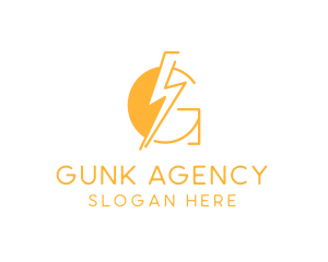 Lightning Bolt Letter G logo design