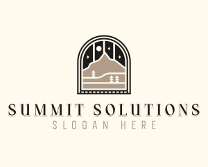 Summit Mountain Hike logo design