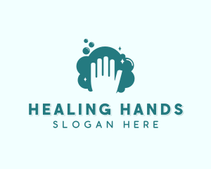 Hand Wash Bubbles logo design