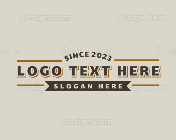 Retro Business Banner Logo