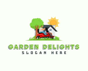 Lawn Mower Garden logo design