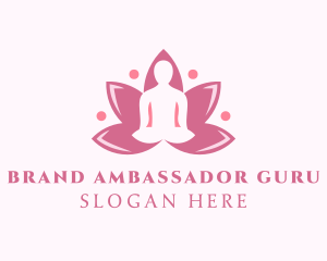 Pink Lotus Meditation  logo design