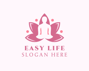 Pink Lotus Meditation  logo design