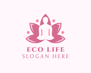 Pink Lotus Meditation  logo design