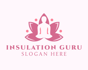 Pink Lotus Meditation  logo design