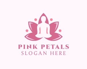 Pink Lotus Meditation  logo design