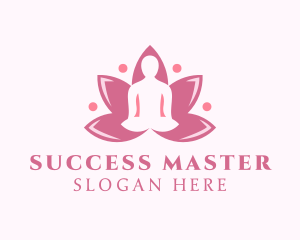 Pink Lotus Meditation  logo design