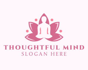 Pink Lotus Meditation  logo design