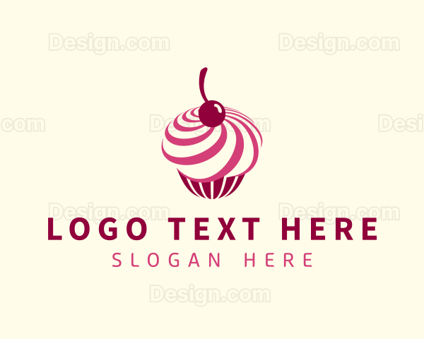Delicious Cupcake Dessert Logo