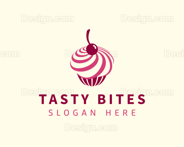Delicious Cupcake Dessert Logo