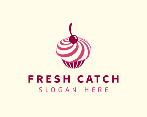 Delicious Cupcake Dessert logo design