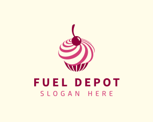 Delicious Cupcake Dessert logo design