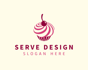 Delicious Cupcake Dessert logo design