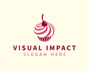 Delicious Cupcake Dessert logo design