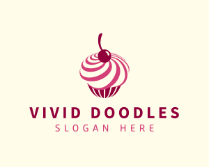 Delicious Cupcake Dessert logo design