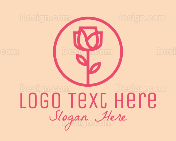 Minimalist Red Rose Logo