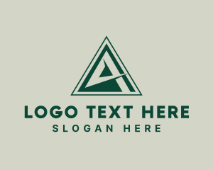 Professional Geometric Letter A logo