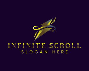 Infinity Lightning Bolt logo design