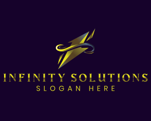 Infinity Lightning Bolt logo design