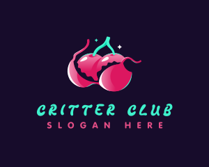 Erotic Cherry Boobs logo design