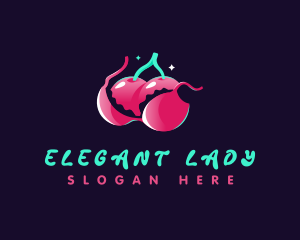 Erotic Cherry Boobs logo design