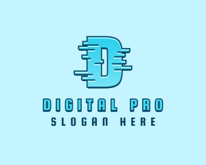 Digital Business Letter D logo design