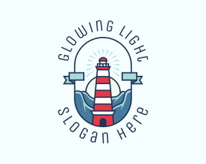 Sunset Nautical Lighthouse  Logo