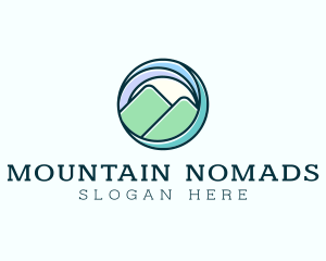 Wave Mountain Travel logo design